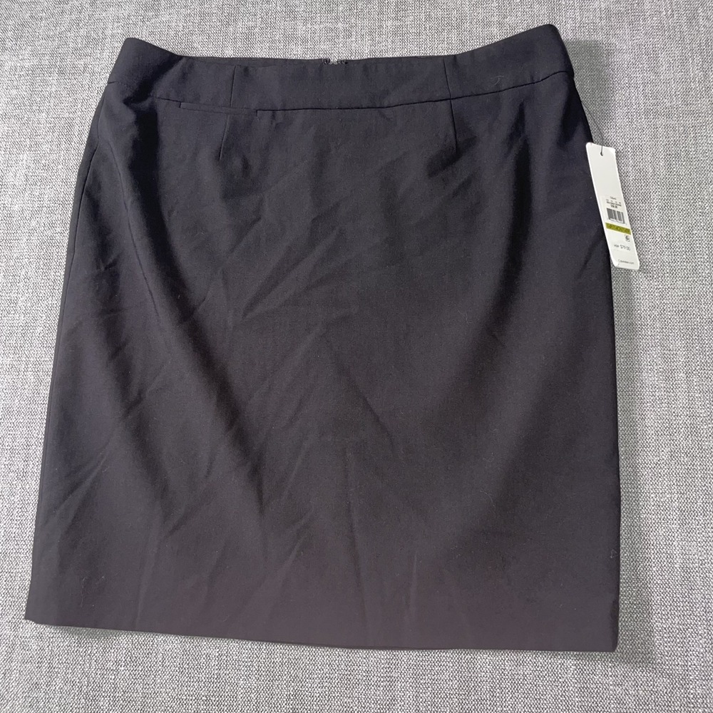 Calvin Klein Dillards Pencil & Straight Skirt Womens 14P Black Back Zip Party